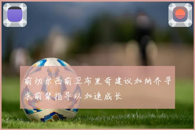 前切尔西前卫布里奇建议加纳乔寻求前辈指导以加速成长